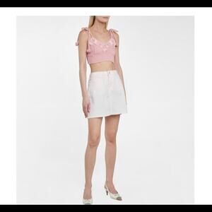JEN 7 X 7 FOR ALL MANKIND NWOT DEMIN WHITE‎ SKIRT